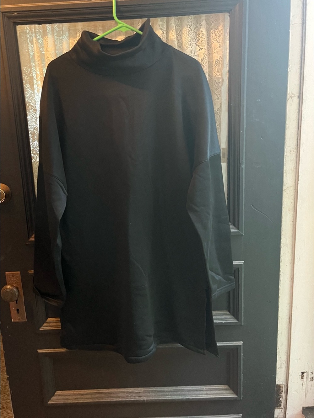 Women’s Black Turtleneck Thermal Sweater